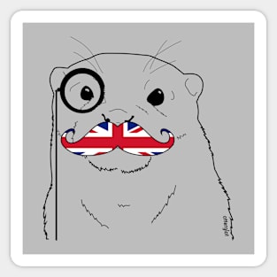 Mustache Flag UK Sticker